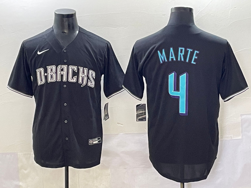 Men's Arizona Diamondbacks Ketel Marte #4 Black Jersey